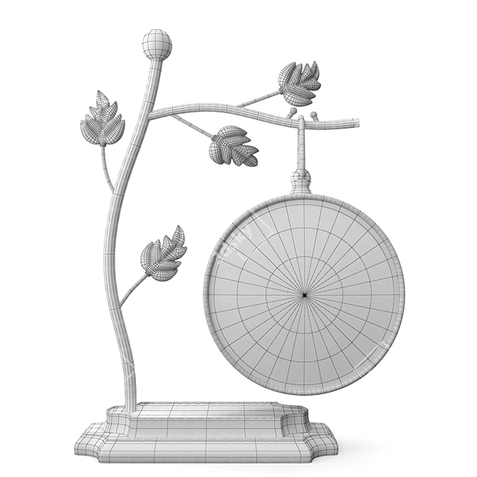 Elegant Twig Wall Clock 3D model image 2