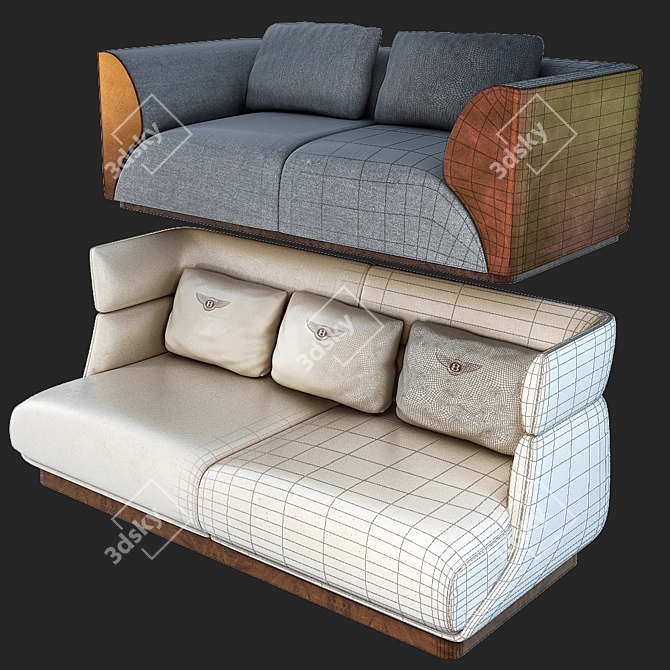 Luxury Bentley Home Sofas 3D model image 1