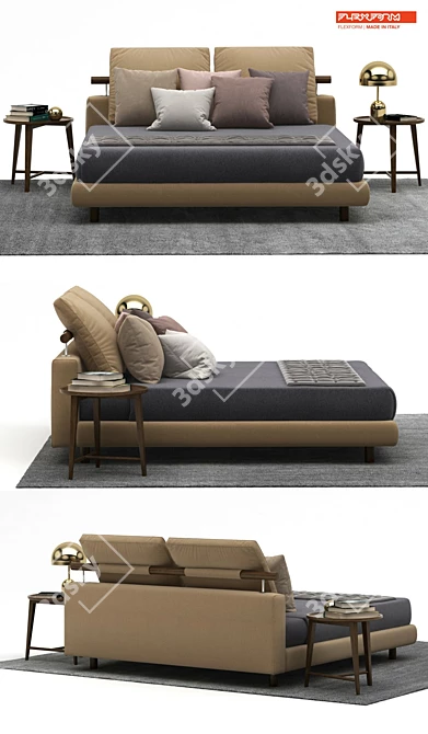 FLEXFORM PATRIK Bed: Sleek and Stylish 3D model image 2