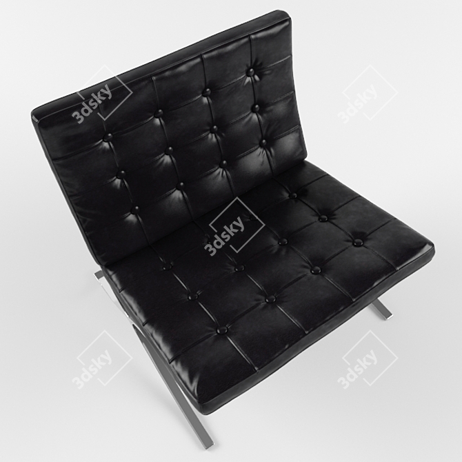 Barcelona Chair: High Quality, Textured 3D Model 3D model image 2
