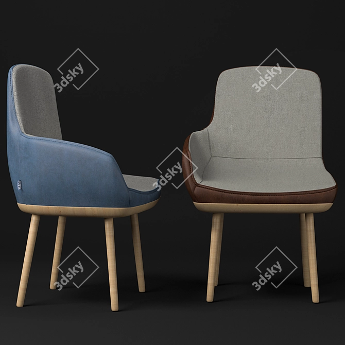 Dynamic Comfort Chair 3D model image 2