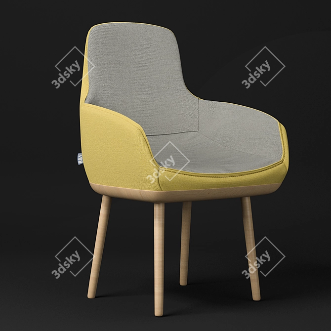 Contoured Comfort Chair 3D model image 1