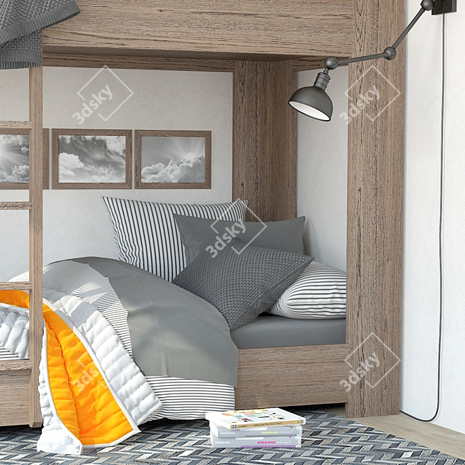 Restoration Hardware Callum Bunk Bed: Versatile and Stylish Sleep Solution 3D model image 3