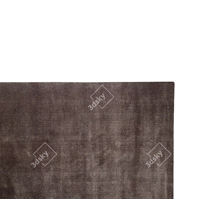 Elegant Earth Charcoal Rug 3D model image 3