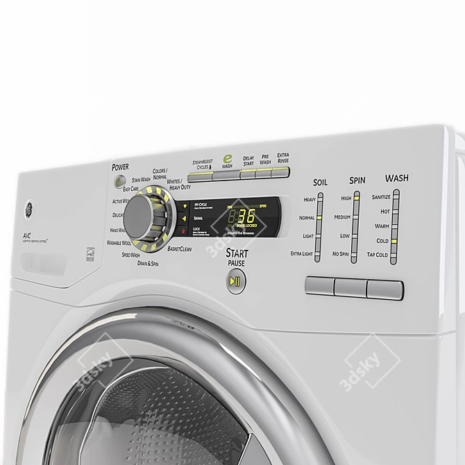 GE 4.1 DOE CU. FT. Washer: Efficient and Spacious 3D model image 2