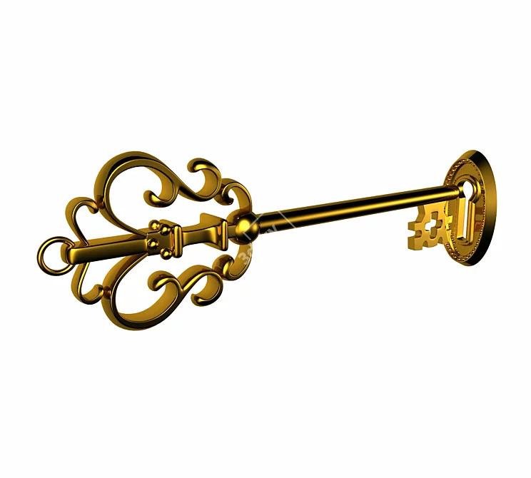 Artisan CNC Decorative Key 3D model image 1