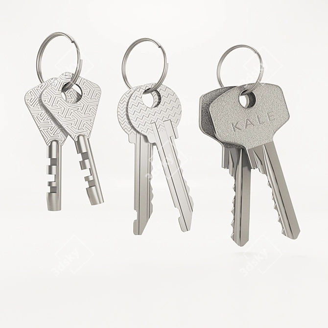 Vintage Key Set 3D model image 1