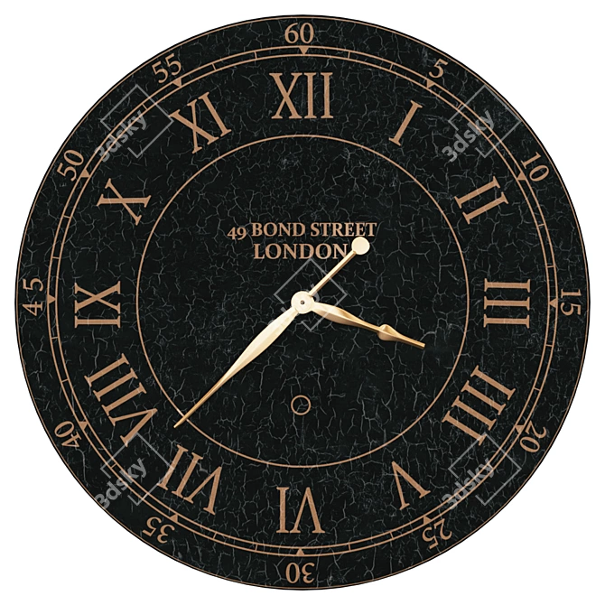 Elegant 18" Bond Street Clock 3D model image 1
