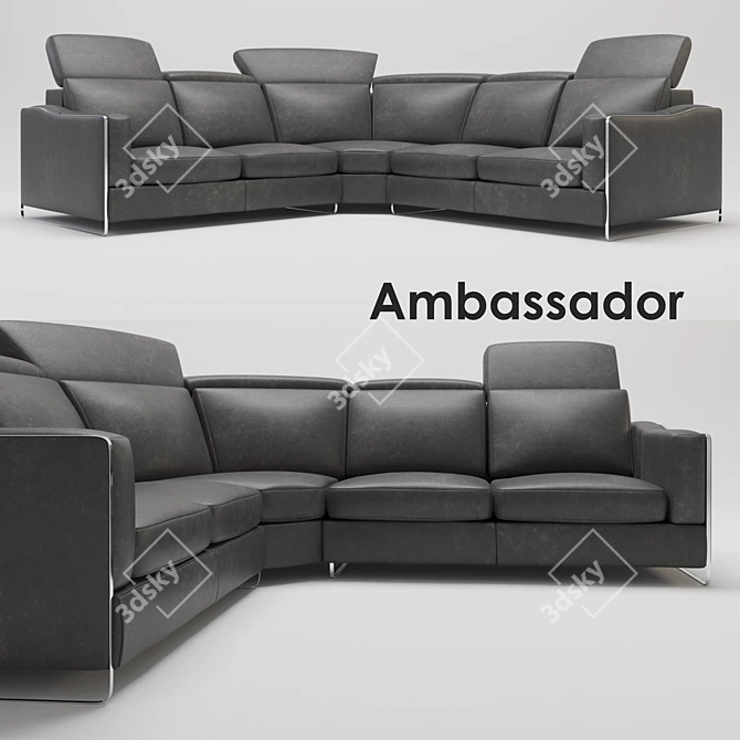 Luxury Ambassador Sofa 3D model image 1