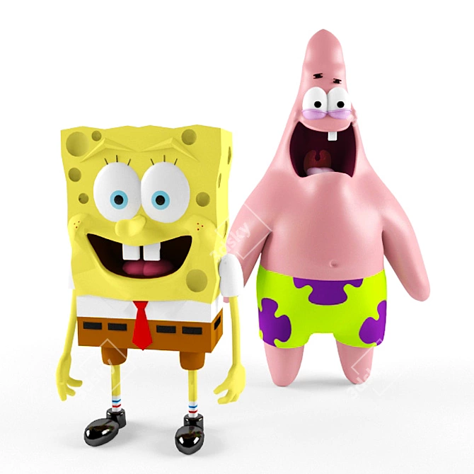 SpongeBob and Patrick Adventure Set 3D model image 1