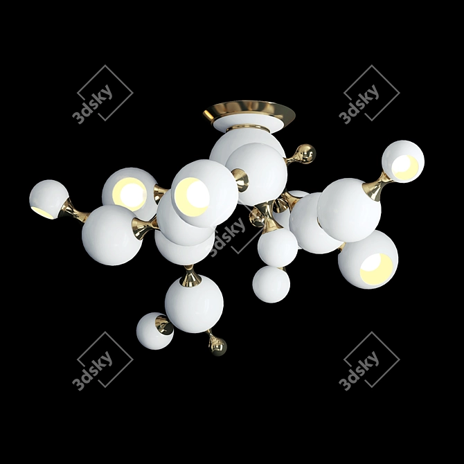 Atomic Delight Ceiling Light 3D model image 2