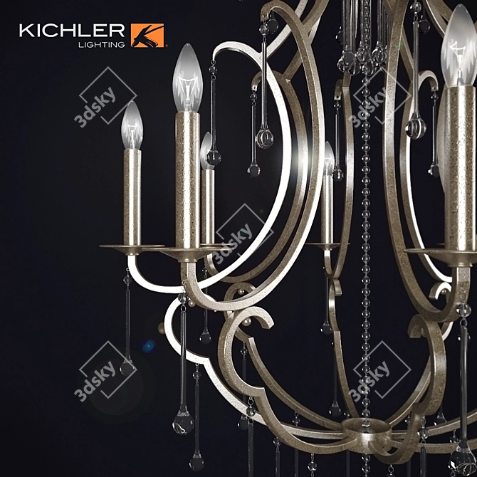 Elegant Shelsley 8-Light Chandelier 3D model image 2