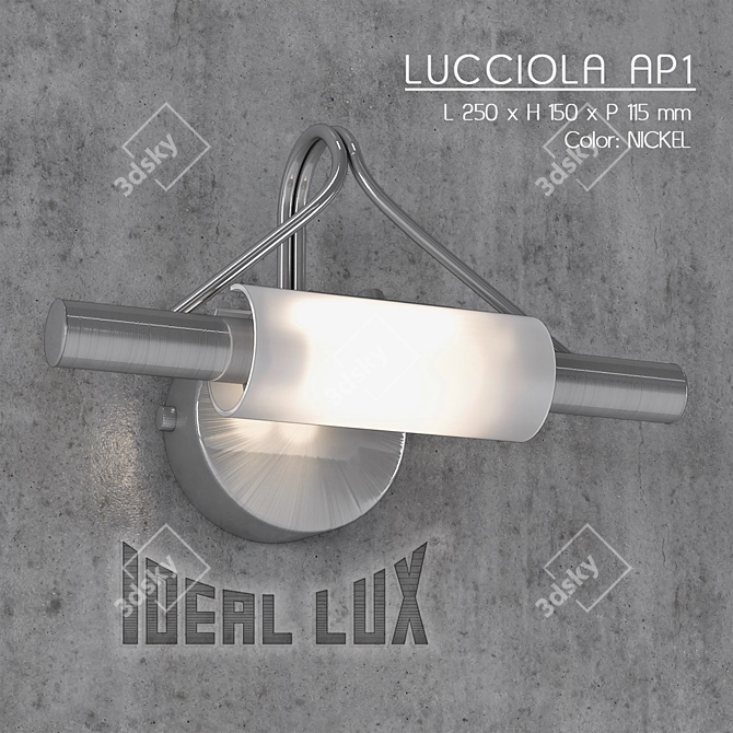 Elegant Metal Wall Lamp 3D model image 1