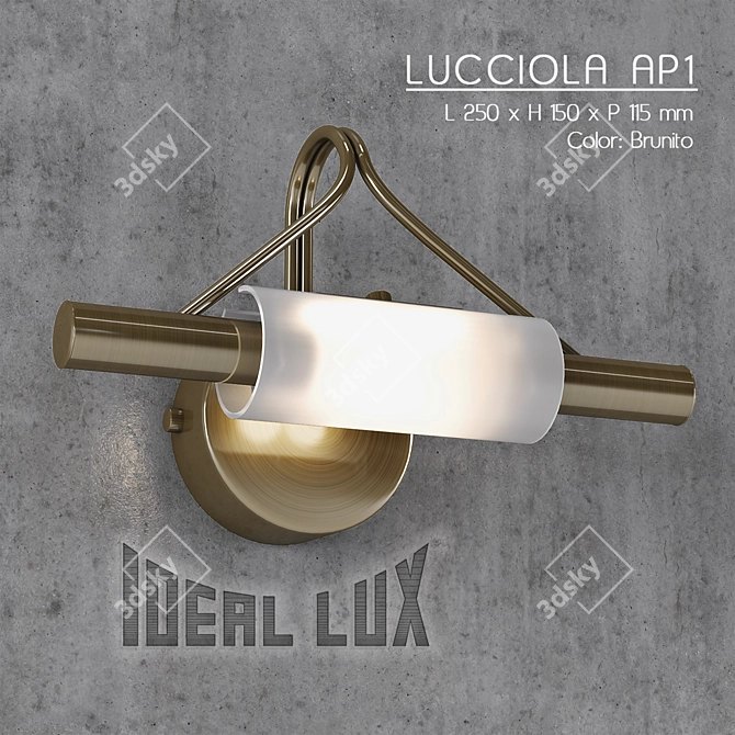 Elegant Metal Wall Lamp 3D model image 2