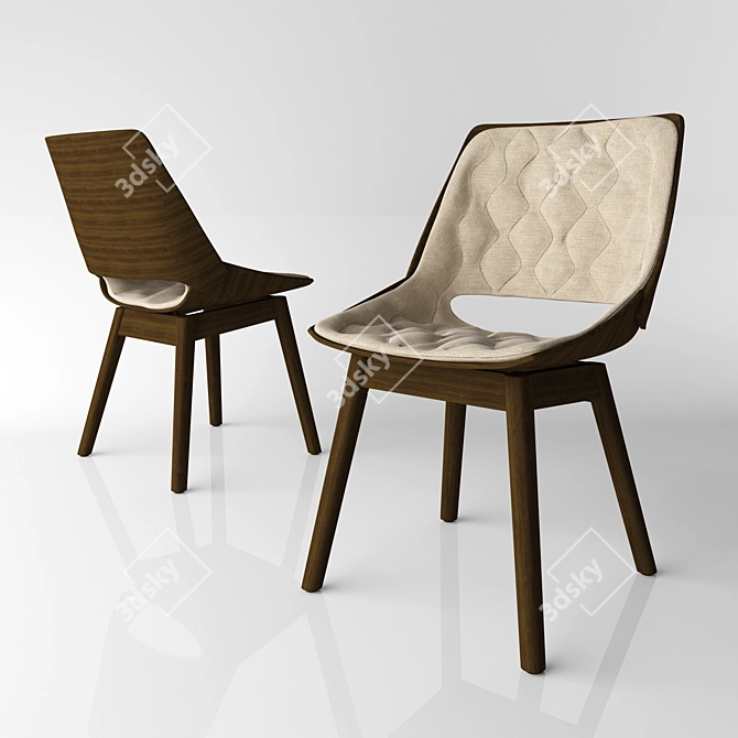 Rolf Benz 650: Sleek and Stylish Chair 3D model image 3