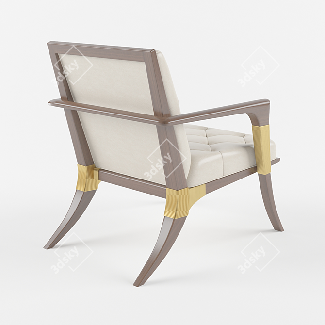 Elegant Comfort Armchair 3D model image 2