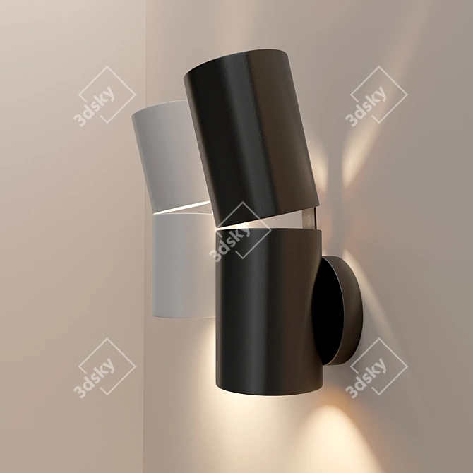 Node LED Wall Sconces: Sleek and Elegant 3D model image 2