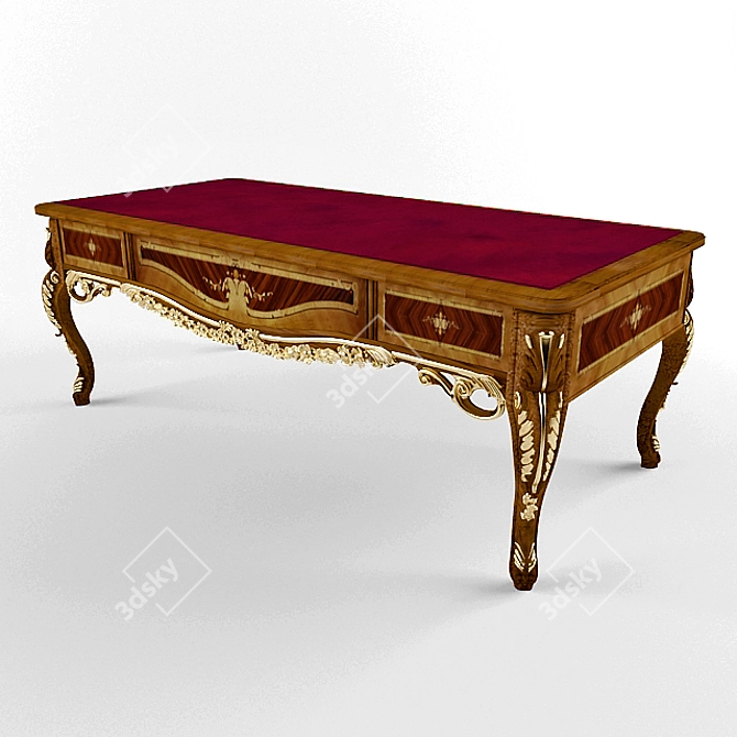 Elegant Heritage Desk 3D model image 1