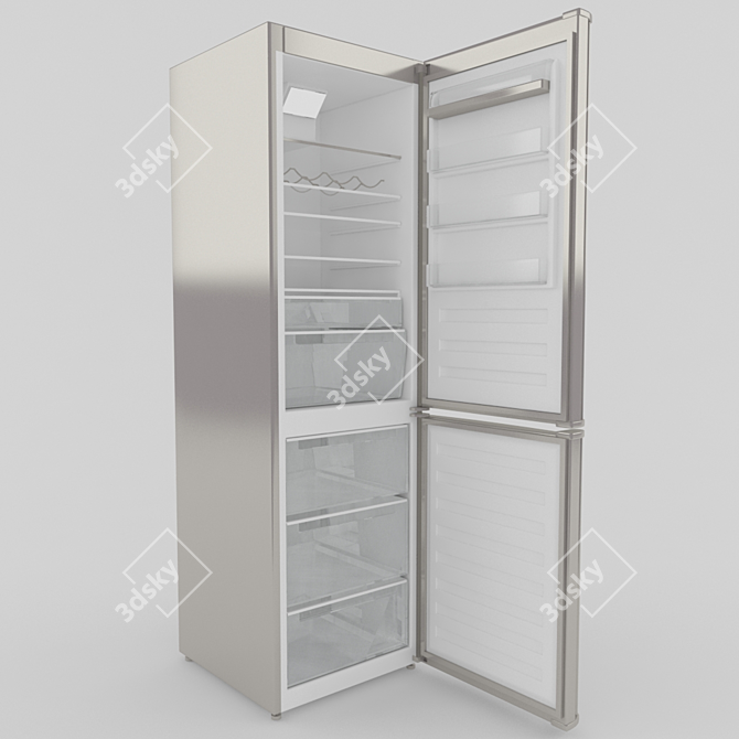 AEG S98392CMX2 Fridge with Freezer - Sleek and Spacious 3D model image 2