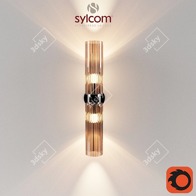 Elegant Sylcom Wall Sconces 3D model image 1