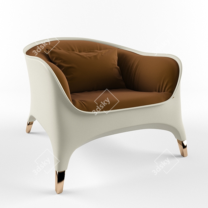 Gloria Airmchair - Elegant Design 3D model image 1