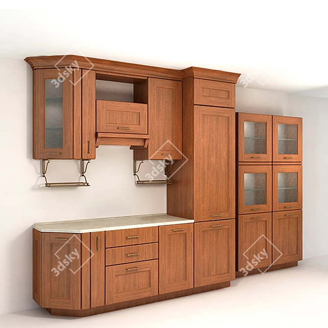 Compact and Stylish: Scavolini Amelie Kitchen 3D model image 3
