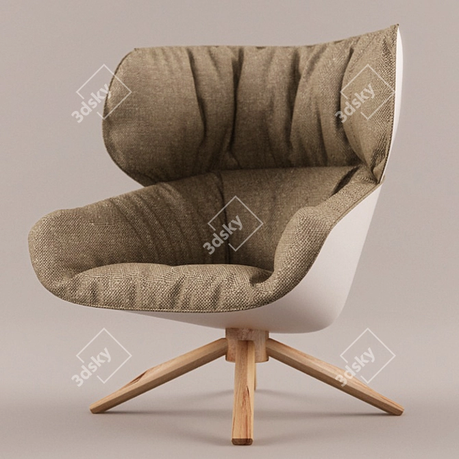 Modern B&B Italia Tobano Chair 3D model image 1