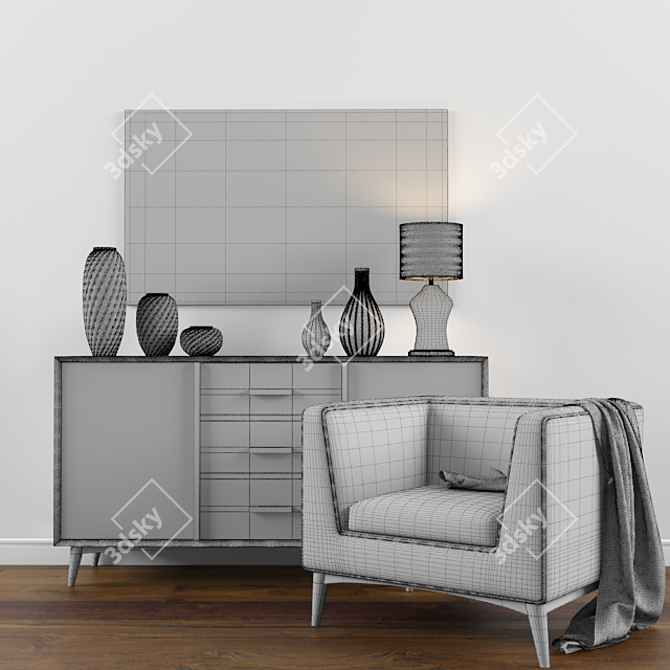 Elegant Essentials Decor Set 3D model image 3