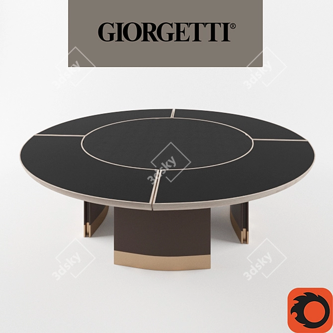 Giorgetti Gordon Round Dining Table 3D model image 1