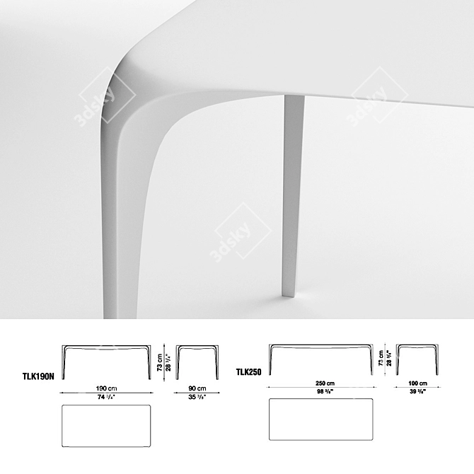 B&B Italia Link - Stylish Designer Tables 3D model image 2