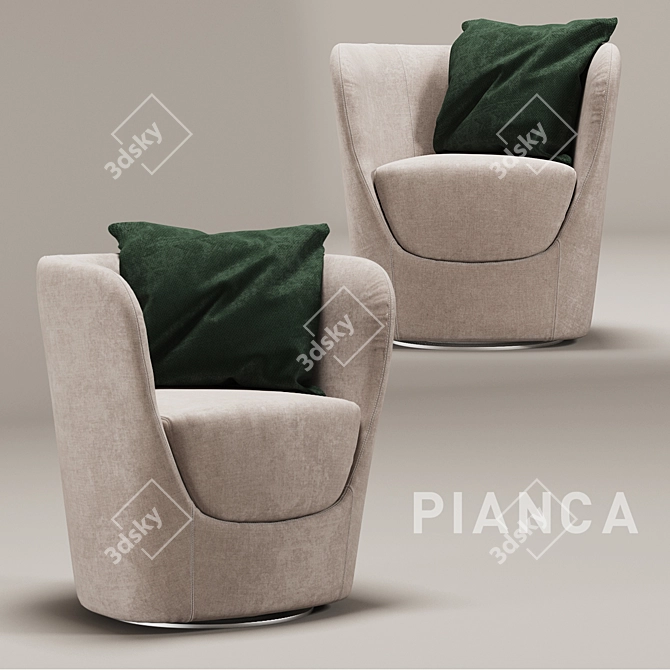 Modern Quads Armchair: OPLA 3D model image 1