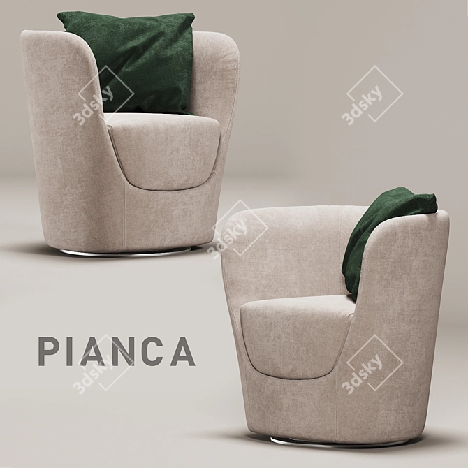 Modern Quads Armchair: OPLA 3D model image 2