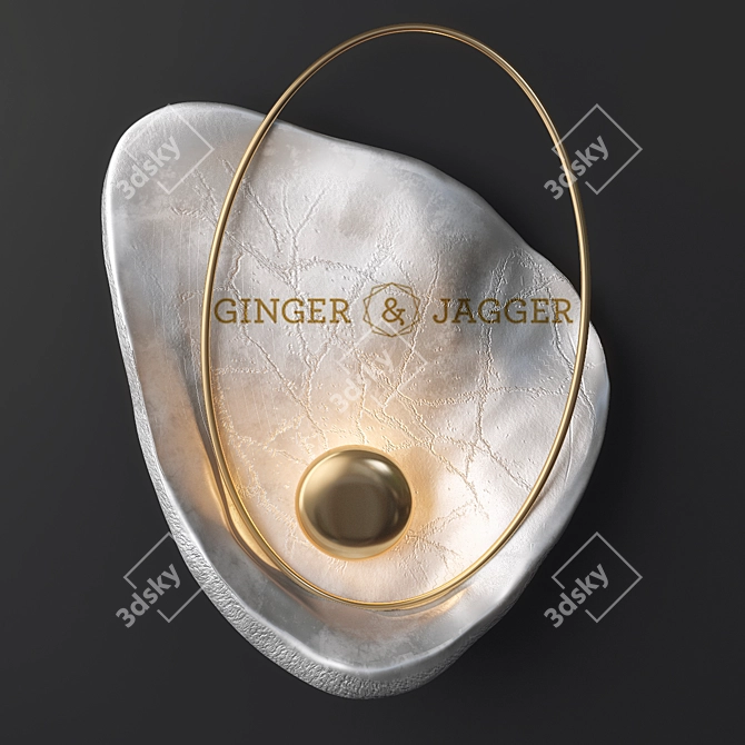 Glamourous Pearl Wall Lamp by Ginger & Jagger 3D model image 1