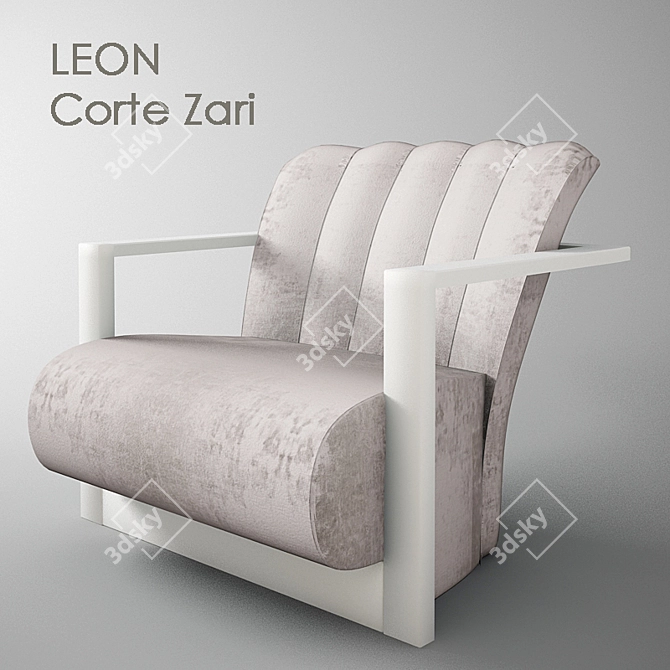 Title:  Elegant Italian Leon Corte Zari Chair 3D model image 1