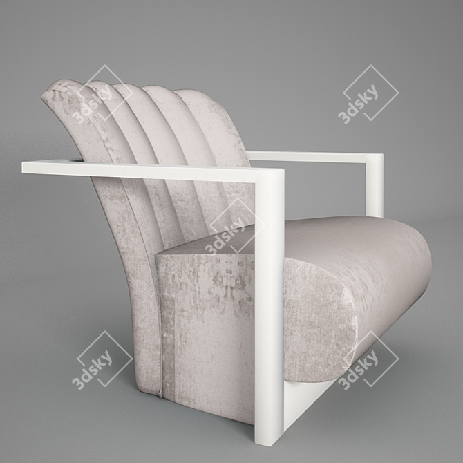 Title:  Elegant Italian Leon Corte Zari Chair 3D model image 2