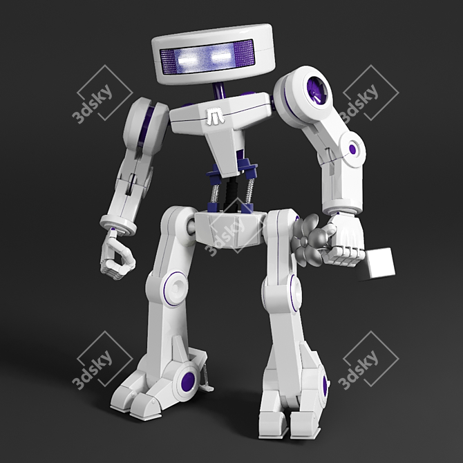 Title: M1 Experimental Robot - High and Low Poly Models 3D model image 1