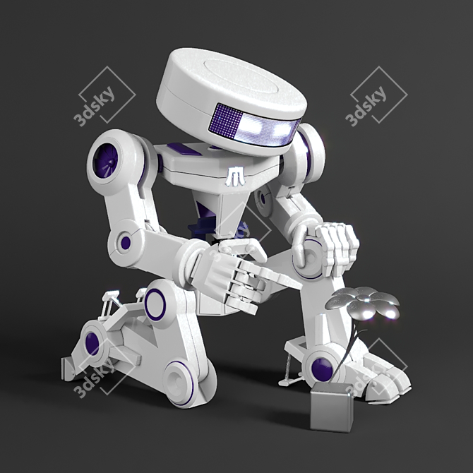 Title: M1 Experimental Robot - High and Low Poly Models 3D model image 2