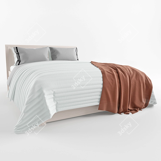 Ikea BRUSALI Bed: Stylish, Comfortable, and Spacious 3D model image 2