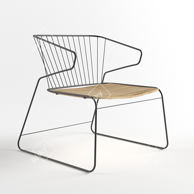 Luxe Lut Chair: Minimalist Elegance 3D model image 1