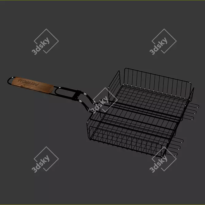 Double Grill Grate: Perfect for BBQ 3D model image 2