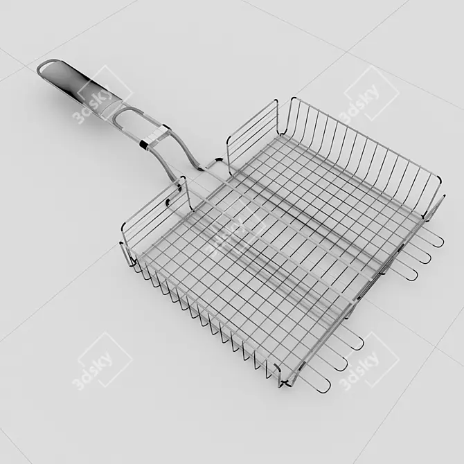 Double Grill Grate: Perfect for BBQ 3D model image 3