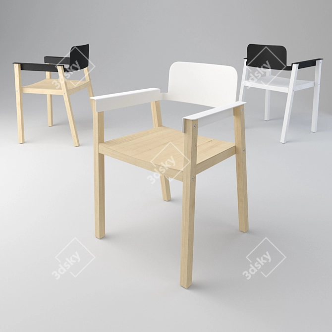 Elegant Penelope Chair: Contemporary Design by Masturzo 3D model image 1