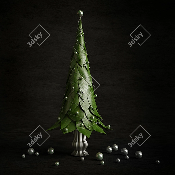 Mini Decorative Christmas Tree 3D model image 1