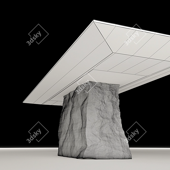  Handmade Natural Stone Table 3D model image 3