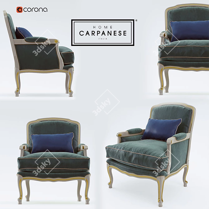 Elegant Carpanese Chair: Le Vie Della Moda 3D model image 1