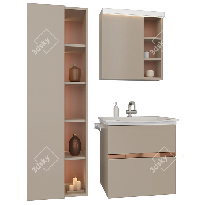 Orell Bathroom Vanity Set 3D model image 1