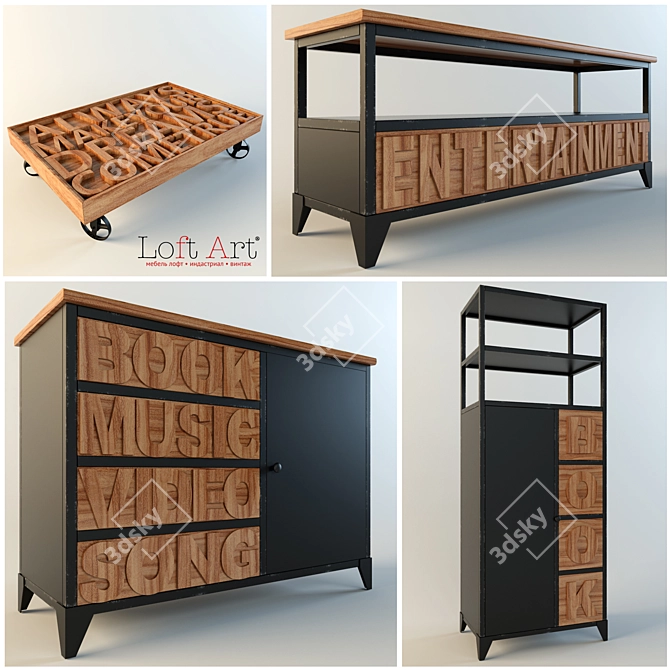 Dutch Design: Loft Art Set 3D model image 1