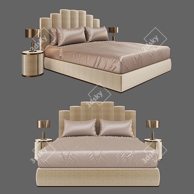 Elegant Dust Bed 3D model image 1