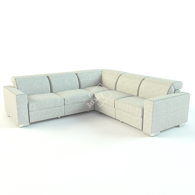 Compact and Stylish Natuzzi Sofa 3D model image 1