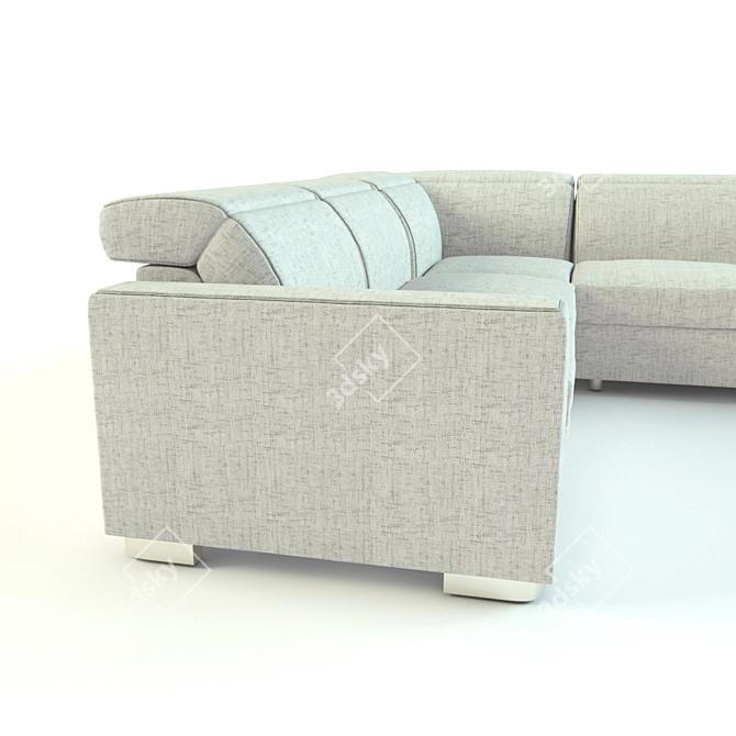 Compact and Stylish Natuzzi Sofa 3D model image 2